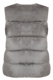 Grey Layer Fur Open Gilet