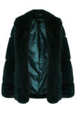 Faux Fur Coat with Funnel Neck