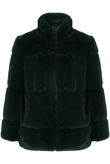 Faux Fur Coat with Funnel Neck