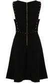 Black With Gold Studded Detail Skater Dress 