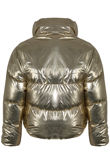 Golden Foil Funnel Neck Quilted Jacket