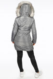 Grey Faux Fur Belted Puffer Coat