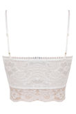 Cream Floral Lace Detailed Sleeveless Tops