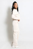 Jersey Sweatshirt And Wide Leg Cargo Set