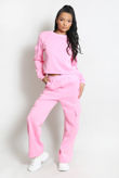 Jersey Sweatshirt And Wide Leg Cargo Set