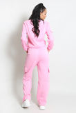Jersey Sweatshirt And Wide Leg Cargo Set