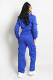 Jersey Sweatshirt And Wide Leg Cargo Set