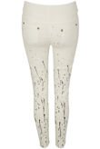 Paint Splatter Push Up Jeggings in Black-Copy