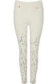 Paint Splatter Push Up Jeggings in Black-Copy