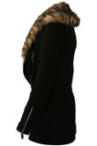PU Detachable Fur Collar Jacket