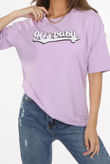Lilac 90s Baby Slogan Oversized T-Shirt