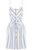 Blue Stripes Button Up Cami Mini Dress