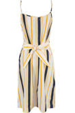 Mustard Stripes Button Up Midi Dress