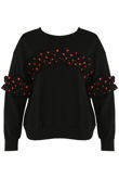 Hearts Frill Trim Sweatshirts