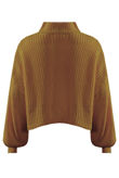 Mustard Turtle Neck Cable Knit Jumpers