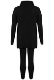 Black Polo Neck Loungewear Set
