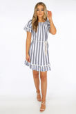 Stripes Bardot Shift Dress
