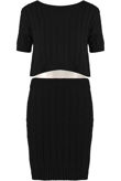 Black Cable Knit Crop Top & Skirt Co-Ord