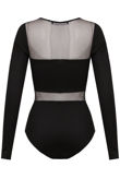 Black Mesh Panel Bodysuit