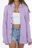 Oversized Denim Lilac Shacket