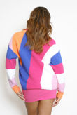 Fuschia Block Stripe Jumper