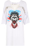 White Safety Pin T-Shift Dress