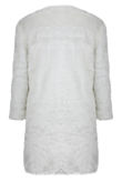 Cream Faux Fur Long Coat