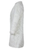 Cream Faux Fur Long Coat