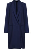 Navy Single Button Loose Over Coat