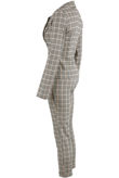 Check Single Button Blazer & Pants Co-Ord