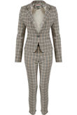 Check Single Button Blazer & Pants Co-Ord