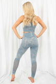 Blue Acid Wash Gym Set-