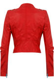 Red Scarlet PVC Biker Jacket