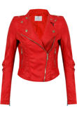Red Scarlet PVC Biker Jacket