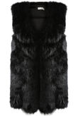 Black Faux Fur Gilet 