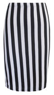 Black & White Vertical Stripes Mini Skirt