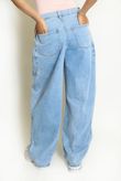 Mid Wash Oversized Balloon Jeans