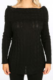 Black Bardot Knitted Jumper & Leggings Set 