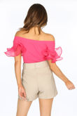Tailored Belted Shorts In Beige