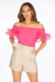Tailored Belted Shorts In Beige