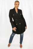  Knitted Double Breast Belted Coat