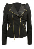Black Double Zip Style PVC Panel Jacket