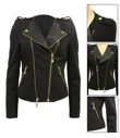 Black Double Zip Style PVC Panel Jacket