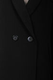 Black Tailored Side Zipped Overcoat