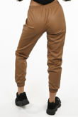 Camel Pu Tie Detail Joggers