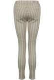 Beige Striped Skinny Jeans