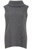 Graphite Cable Knit Tabard