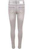 Grey Fitted Knee Ripped Jeans
