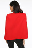 Red Tailored Cape Blazer