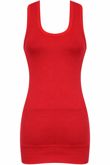 Red Muscle Vest Top